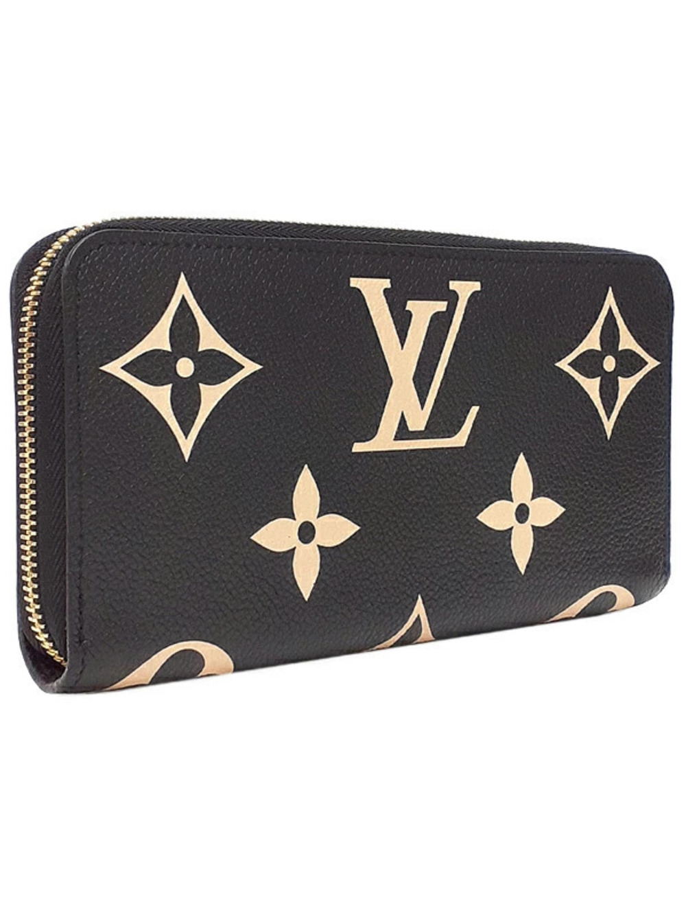 Louis Vuitton Wallet Zippy Monogram Bicolor Long Zipper Empreinte Round Brown